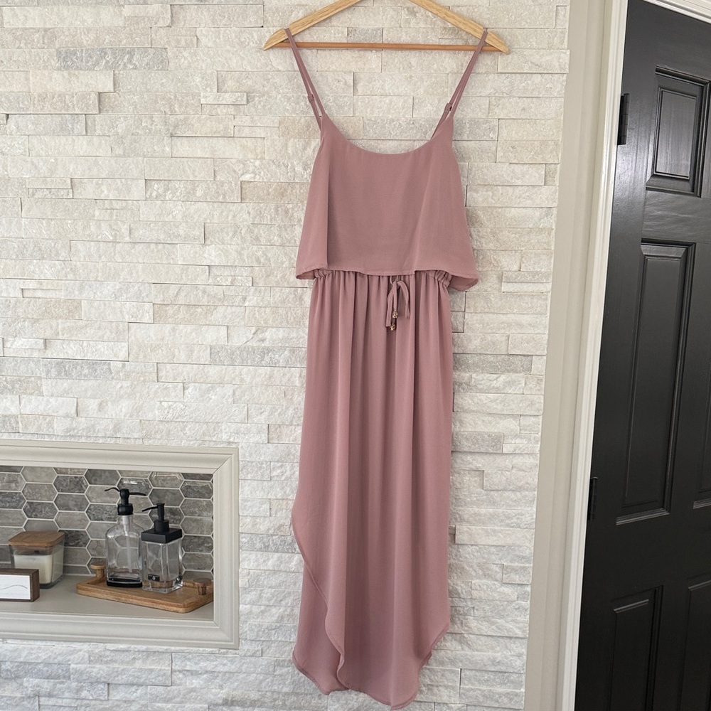 Elegant Mauve Sleeveless Dress